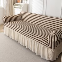 1/2/3/4 Seater Stripe Pattern Sofa Covers Corner Elastic Sofa Cover Protector for Living Room Couch Four Season Universal