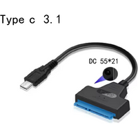 Type c USB 3.0 to Sata III Cord SATA to USB C USB 3.0 Cable Up to 6 Gbps for 2.5 Inch External HDD SSD Hard Drive SATA Adapter