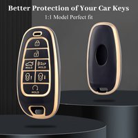 TPU Car Key Cover for Hyundai key case for Hyundai Santa Fe Tucson 2022 NEXO NX4 Atos Solaris Prime Key Fob Case 7 BUTTONS