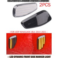 2Pcs Amber LED Bulb Front Side Marker Light Kit For 2015-2021 Jeep Renegade, Replace OEM Amber Sidemarker Lamps 12V