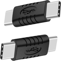 USB C Male to Male Adapter 2-Pack Type-C Connector Extender 60W PD Charging, 4K Video, 10Gbps Data Transfer for Laptops, Phone