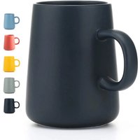 Ceramic Tea Cup Extra Large Mugs Coffee Cups Wide Ceramic Single color Frosted Big Coffee Mug Tea Cup With Spoon 450ML