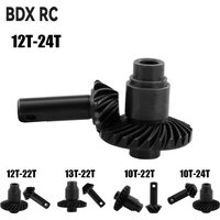 BDXRC 22T/12T 22/13T 22/10T 24/10T 24T/12T Steel Alloy Overdrive Underdrive Helical Gear for 1/18 RC Crawler Axial TRX4M Upgrade