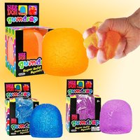 Needoh Gumdrop Toy Cute Orange Squeeze Transparent Grainy Non Toxic Fidget Ease Stress Autism ADHD Sensory Grown Up Present Gift