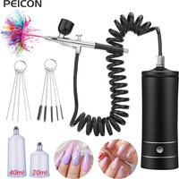 Aérographe pour ongles av compresseur, compresseur de peinture pour nail art, brosse à air portable, N64.Art, artisanat de peinture de gâteau