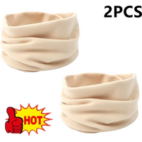 2Pcs Winter Neck Gaiter Windproof Thermal Ski Tube Scarf Cold-proof Men And Women Outdoor Sport Riding Cycling Neck Cover