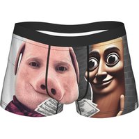 John Pork and Tung Tung Tung Sahur Front Door Motion Underwear Novelty Underpants Print Boxer Brief Male Pouch Plus Size Trunk