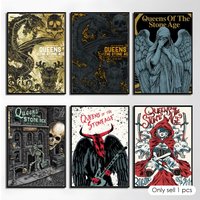 Band Q-Queens Of The Stone Age Poster Elegant And Affordable Wall Art Stickers For Dormitory Living Room And Bedroom Spaces