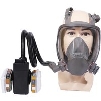 Rechargeable Power Bank 6800 Full Face Gas Respirator Electric Auxiliary Air Supply For Spraying Painting Polish Work Safety image 4