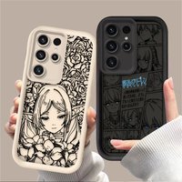 Frieren Flower Puzzle Phone Case For Samsung Galaxy S24 S25 S23 Ultra S22 S21 Plus FE A36 A56 A26 A16 A06 A25 A35 A55 5G Cover