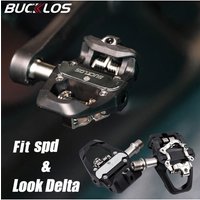 AliExpress BUCKLOS Bike Pedals Dual Function Bicycle Pedal Platform for SPD/LOOK Delta Self-lock MTB Road Bicycle Platform Pedal Bike Part