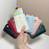 PU Leather Card Holder Luxury Design Wallets Slim Compact Multiple Slots Organizer For Bank Cards Cash Women's Wallet Bag Pouch