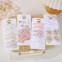 RAINBOW BOWS 4/6Pcs Kids BB Hairs Clips Set Crochet Butterfly Alloy Pearl Kids Hairpins Fashion Girls Boutique Headwear