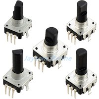 1pc EC12 360 Degree Rotary Encoder RE12 Audio Encoder Coding 3Pin 5Pin 24 Position With Push Button Switch Handle 12/14/15/20mm