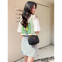 New Solid-Colour Fashionable Women's Camera Bag Twill PU Leather Zipped Shoulder Crossbody Phone Bag Commuting & Travel