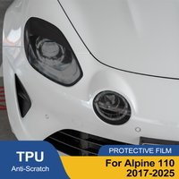 For Alpine 110 Smoke Black Pre Cut Car Headlight Protective Film TPU PPF Anti-Scratch Car Vinyl Wrap Kit High-Gloss Film Kit