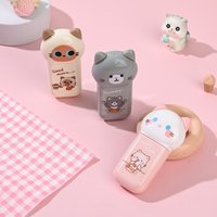 1/4pcs Cute Kitty Design Correction Tape Mini Cap Type 5mm*6m Cartoon Cat Student Office Supplies for Back to School A3170