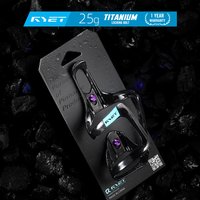 RYET Full Carbon 25g UltraLight Bike Bottle Cage Right Side-Loading Design with Rainbow Titanium Screw for Road Mountain Bicycle