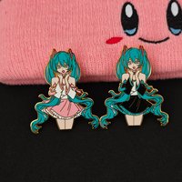 Anime peripheral role-playing clothing accessory badges, 2D anime enamel pins, enamel glitter imitation girl metal badges, backp