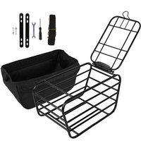 bike pet carrier cargo basket Bicycle pet basket with lockable cover Mountain bike rear seat rack Bike Rear Organizer Basket