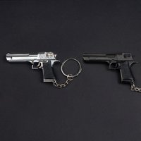 For Desert Eagle Alloy 1:4 Scale Mini Toy Gun Pistol Keychain Metal Weapon Model Ideal Christmas Gift for Adults