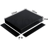Boîtier en aluminium 180*34*200mm boîte divisée PCB noir Instrument bricolage boîtier de projet électronique bricolage puissance