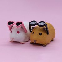 Guinea Pig With Sunglasses Blind Box Cute Mini Anime Action Figure Model Toys Kawai Desktop Decoration Collection Festival Gift