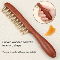 10-Tooth Scalp Massage Comb & Gua Sha Board, 2Pcs Home Health Care Massage Set