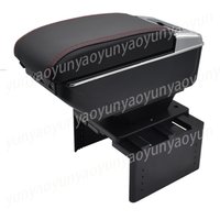 Universal Car Armrest Box with USB Charging - Double-Layer Aftermarket Modification Center Console Organizer for All Vehicles