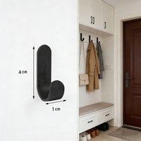 6Pcs Strong Self-Adhesive J-hook Waterproof Adhesive Hanging key holder