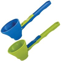 Flling Coffee Scoop Funnel Reusable Plastic Sliding Scoop Funnel 2 in 1 Sliding Design Powder Funnel Scoop Kitchen Accessories
