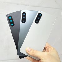 A++++ Back Glass Cover For Sony Xperia 5 IV X5iv Back Door Replacement Battery Case, Rear Housing Cover XQ-BQ72 With Camera Lens