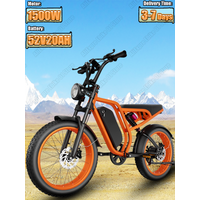 AliExpress NONE 1500W Powerful Motor Electric Bike 52V20AH Lithium Battery Carbon Steel Frame E-bike Hydraulic Brake 20*4inch Fat Tire E-bicycle