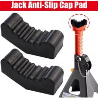 2pcs Rubber Jack Stand Pad Car Slotted Lift Jack Stand Rubber Pad Floor Adapter Frame Rail Pinch Lifting Repair Tools Universal