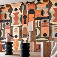 custom wallpapers for living room TV background retro geometric wallpaper sofa Home Decoration mural wall covering Wall stickers