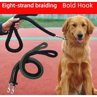 Large Dog Leash Nylon Braided Traction Rope Pet Walking Thick Hand Rope For Bulldog Rottweiler Hound Dogs Accessories