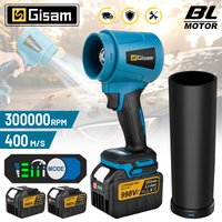 Gisam 400M/S Bezszczotkowy Elektryczny Turbo Dmuchawa Odpędzająca Powietrze 300000RPM Bezprzewodowa Dmuchawa Ręczna do Liści, Odkurzania Kurzu, Czyszczenia Ogrodu i Śniegu, Narzędzie Elektryczne