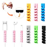10PCS Soft Cable Protector Silicone Spiral Winder USB Charge Cable Protection For Android Phone Mouse Earphone Wire Protection