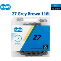 KMC Z7 Gray Brown 116L 7/14/21Speed Bicycle chain 1/2"x3/32" 1x7S 2x7S 3x7S Drivetrains Mountain/Road Bike Chain