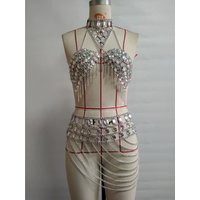 Sexy Backless Body Chain Bikini Set European And American Multi-Layer Metal Tassel Waist Chain Summer Beach Vacation Accessories