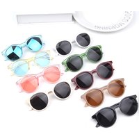 Minimalist Children's Sunglasses New Round Frame Transparent Frame Sun Glasses Fashion And Personalized UV Resistant Glasses