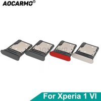 Aocarmo For Sony Xperia 1 VI XQ-EC72 XQ-EC54 X1vi Dual SIM Tray Drawer MicroSD Card Holder Slot Replacement Part