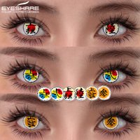 EYESHARE 2-teilige Cosplay-Kontaktlinsen, Anime-Linsen mit farbigen Augen, rote Augen, Kontakte, jährliche Halloween-Schönheits-Make-up-weiße Linsen