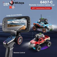 WLtoys 1/64 Mini RC Car for Kids 6407 with 720P FPV Camera Display Wifi APP Control 2.4G Remote Racing Vehicle Toy