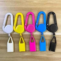 1Pcs Silicone Lighter Protective Cover Regular Size Lighter Holder Sleeve Clip With Retractable Keychain Smoking Accessories