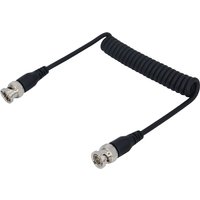 Coiled BNC Cable 3G/HD SDI Cable 12in 75 Ohm Right Angle BNC Jumper Cord for Camera Video Equipment Support HD-SDI 3G-SDI