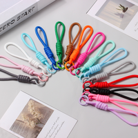 1/3/6PCS Colorful Braided Lanyard Keychain for Phone Case Women Anti Lost Knot Rope Strap Car Key Chains Diy Accessories Keyring