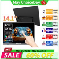 14,1 Zoll tragbarer Monitor 10-Punkt-Touchscreen 100 % sRGB 1200P IPS zweiter externer Bildschirm für Laptop, Telefon, Mac, Xbox Switch PS4/5