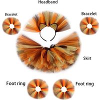 Animal Lion Tutu Skirt Outfit Birthday Party Tulle Skirts Halloween Costumes Jungle Safari
