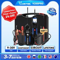 New VDIAGTOOL V200PRO 12V24V Automotive Power Circuit Probe Tester 40FT/12M Cable Relay Fuse Tester Fuel Injector Breaker Finder
